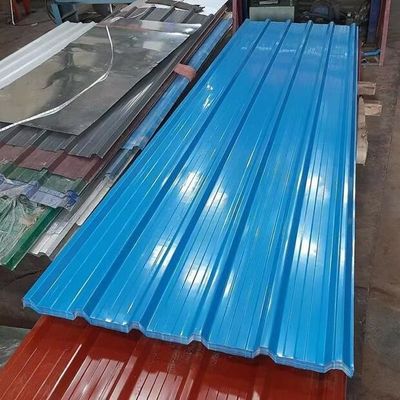 주문 아연은 색 코팅된 지붕 시트 750mm-1500mm 철 지붕 시트를 주름지게 했습니다 online manufacture