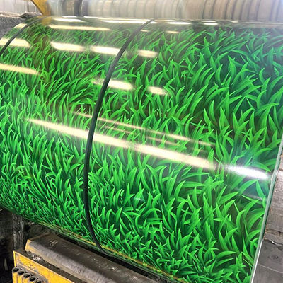 주문 최고 품질 컬러 코팅 패턴 강철 코일 10-20um 필름 코팅 온라인 제조