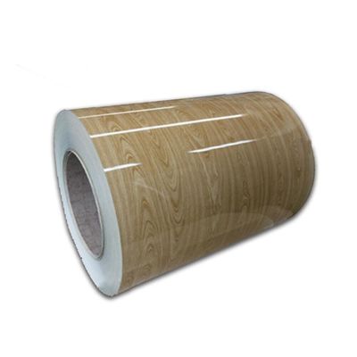 0.5x1000mm 컬러 폴리에스터 코팅 목재 곡물 페인트 코일