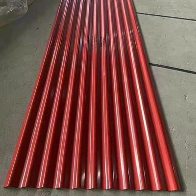 0.28 밀리미터 물결 야외 색 코팅된 지붕 시트 ASTM A755/EN 10346 표준
